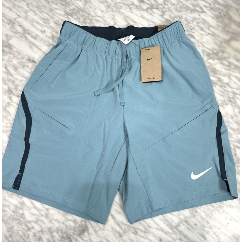 Nike Court Dri-Fit Advantage Tennis 9" Shorts blue FD5325-465 Men's Size Medium